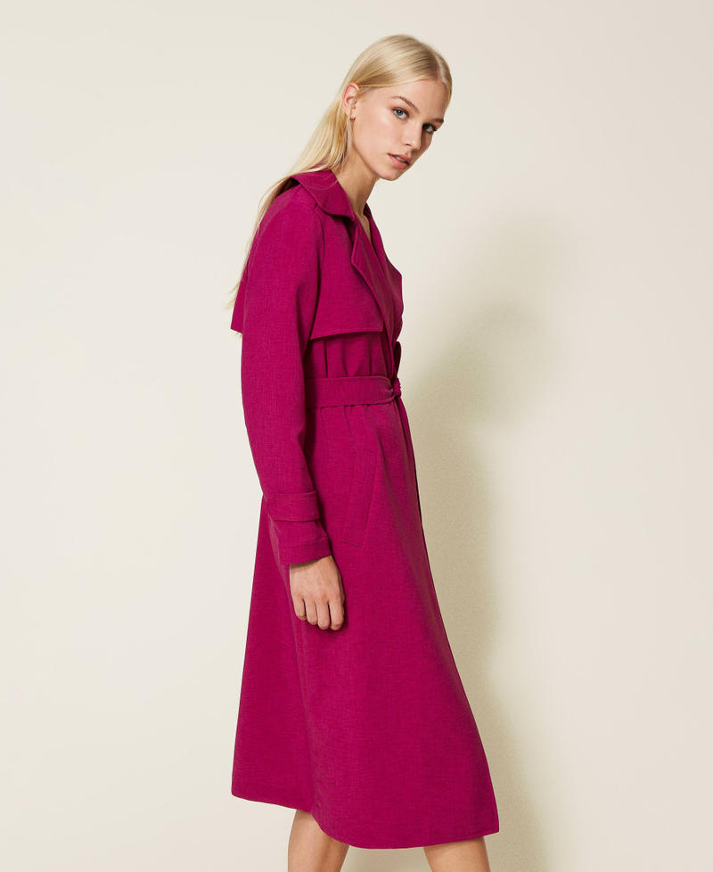 Тренч из крепа с поясом