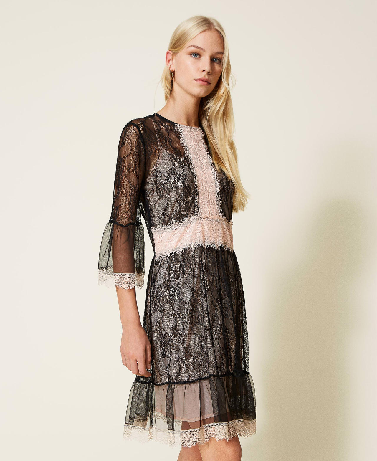 Valenciennes lace and tulle dress
