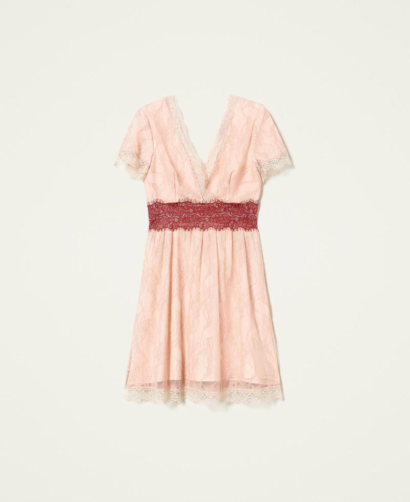 Kurzes Kleid aus Valenciennesspitze Frau 999TN213C-0S