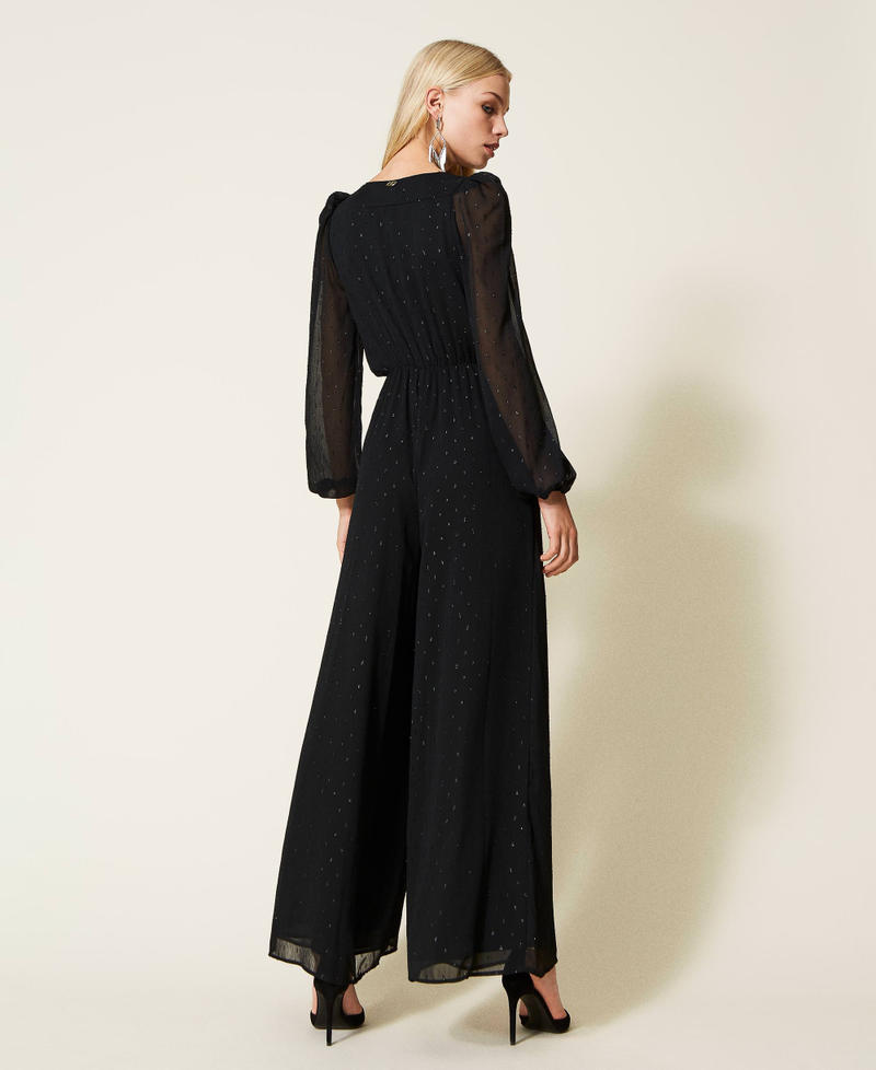 Платье-комбинезон из филькупе с люрексом Черный женщина 999TN2141-04