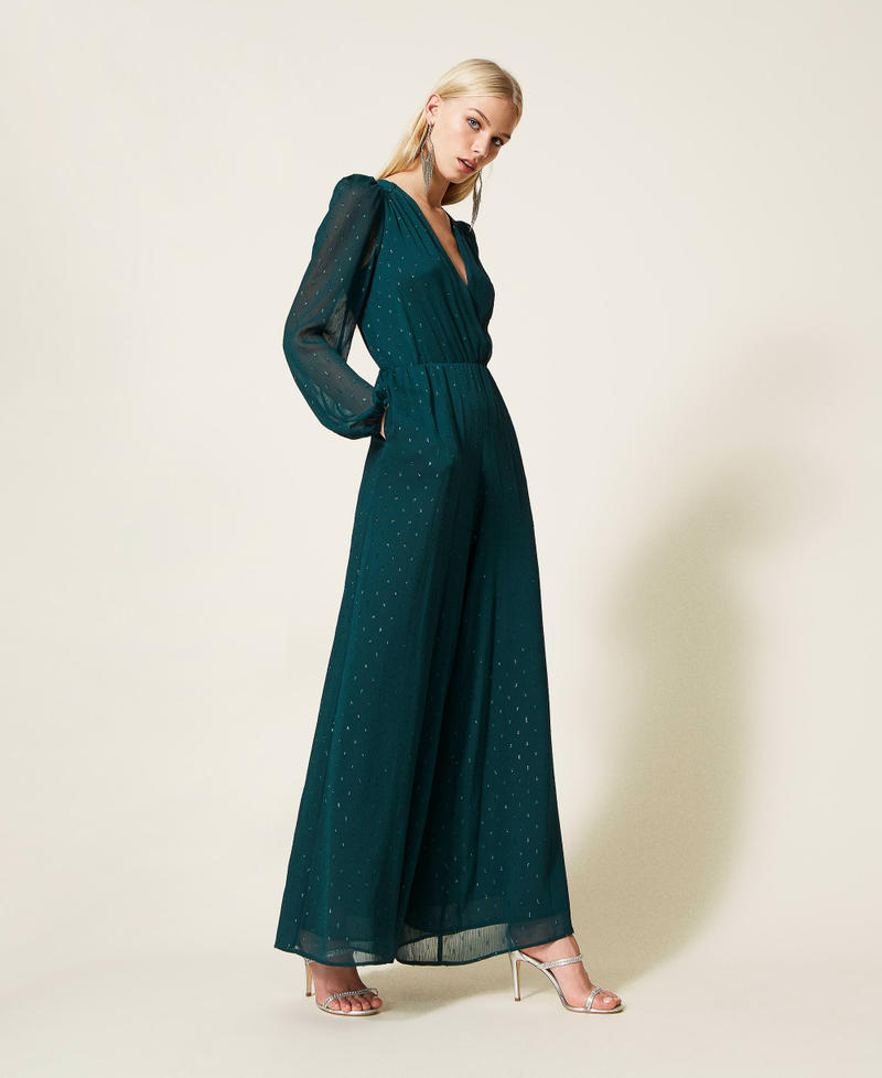 Lurex fil coup&eacute; jumpsuit Peppermint Woman 999TN2141_10695_01
