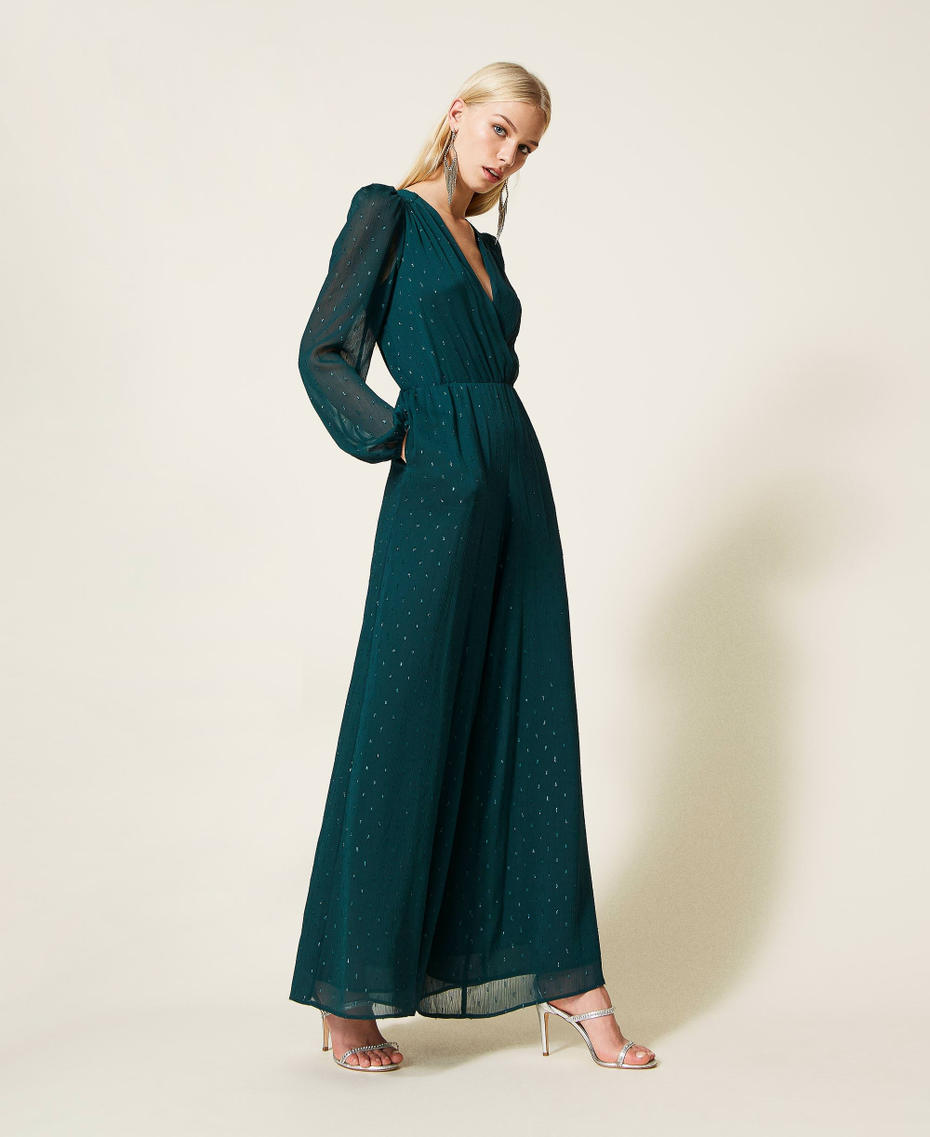 Lurex fil coup&eacute; jumpsuit Peppermint Woman 999TN2141_10695_01