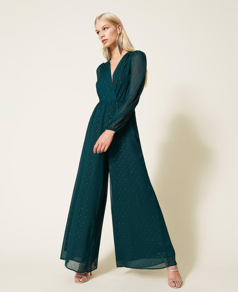 Lurex fil coup&eacute; jumpsuit Peppermint Woman 999TN2141_10695_03