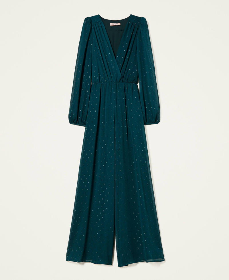 Платье-комбинезон из филькупе с люрексом Черный женщина 999TN2141-0S