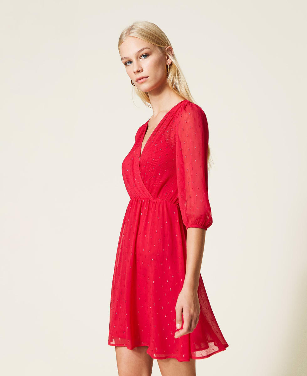 Vestido corto de fil coup&eacute; l&uacute;rex Hot Cerise Mujer 999TN2142_10694_01