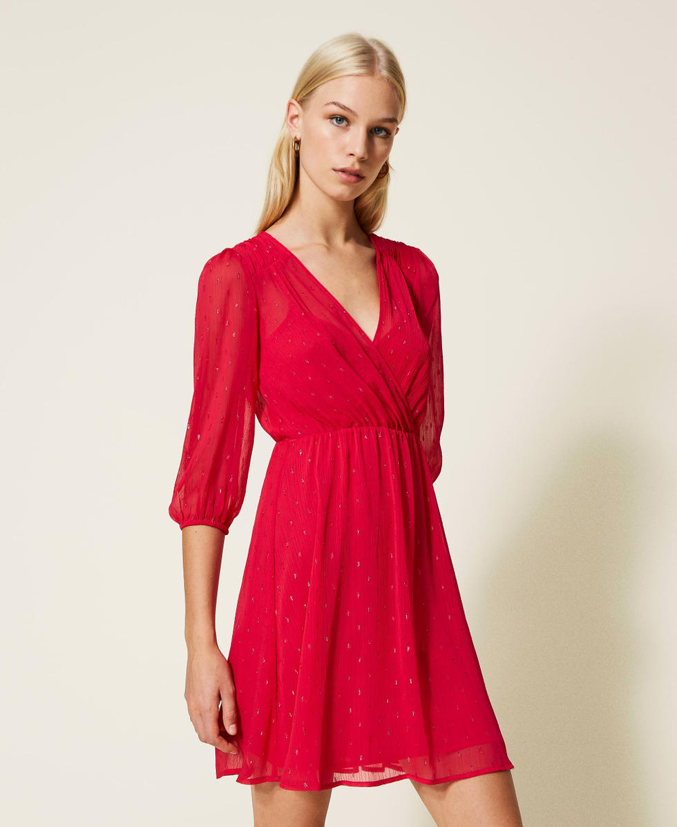 Vestido corto de fil coup&eacute; l&uacute;rex Hot Cerise Mujer 999TN2142_10694_03