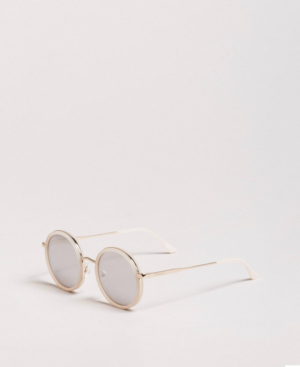 Lunettes de soleil arrondies Femme Blanc TWINSET Milano