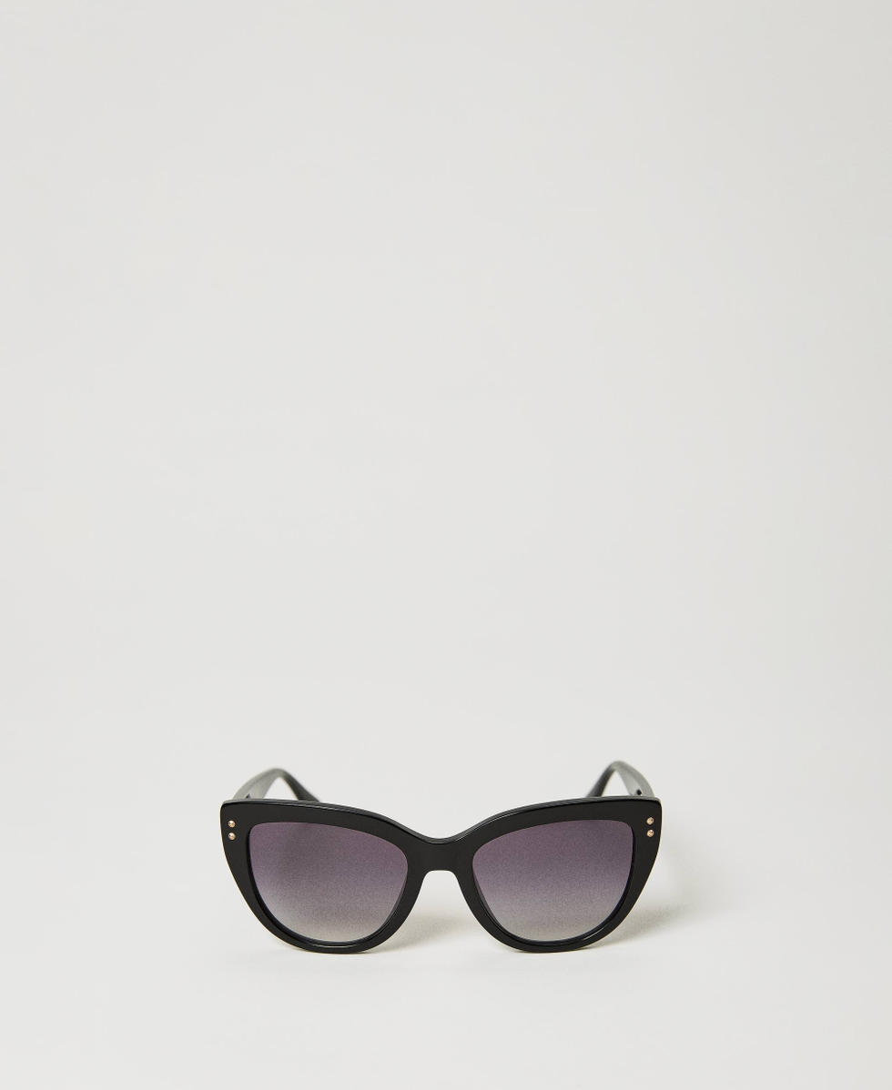 Lunettes de soleil il de chat Femme Noir TWINSET Milano