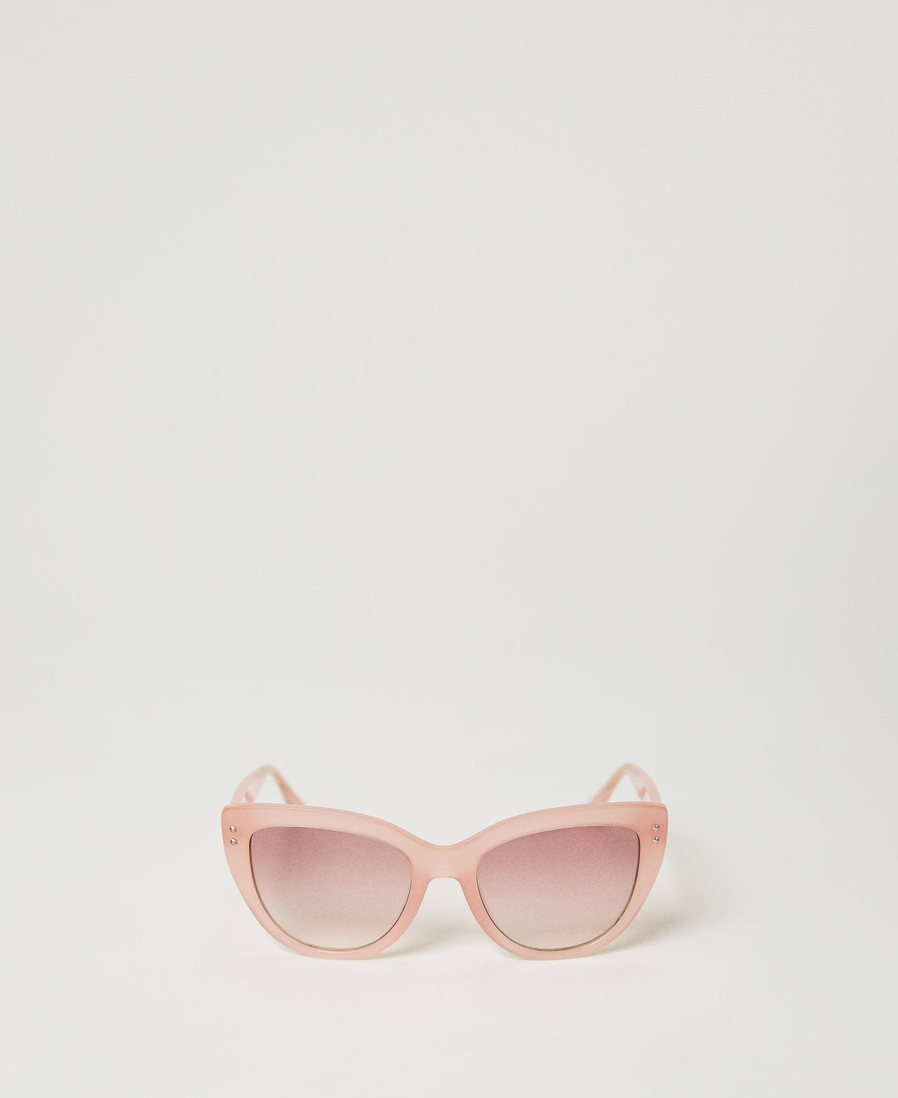 twinset accessori - occhiali da sole cat-eye, beige milky caramel, taglia unica donna
