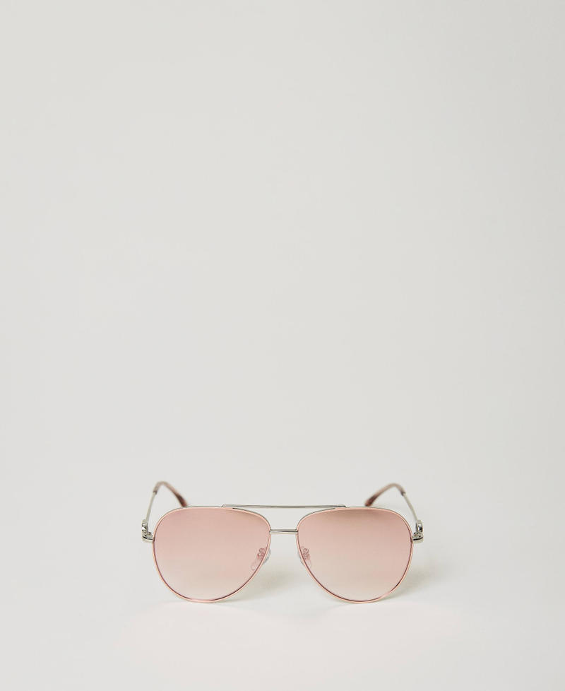 Aviator sunglasses with rhinestones