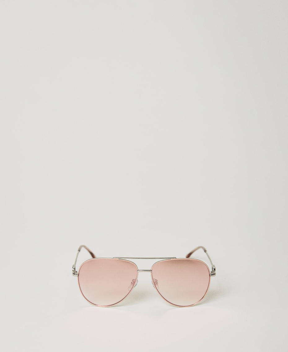 Aviator sunglasses with rhinestones