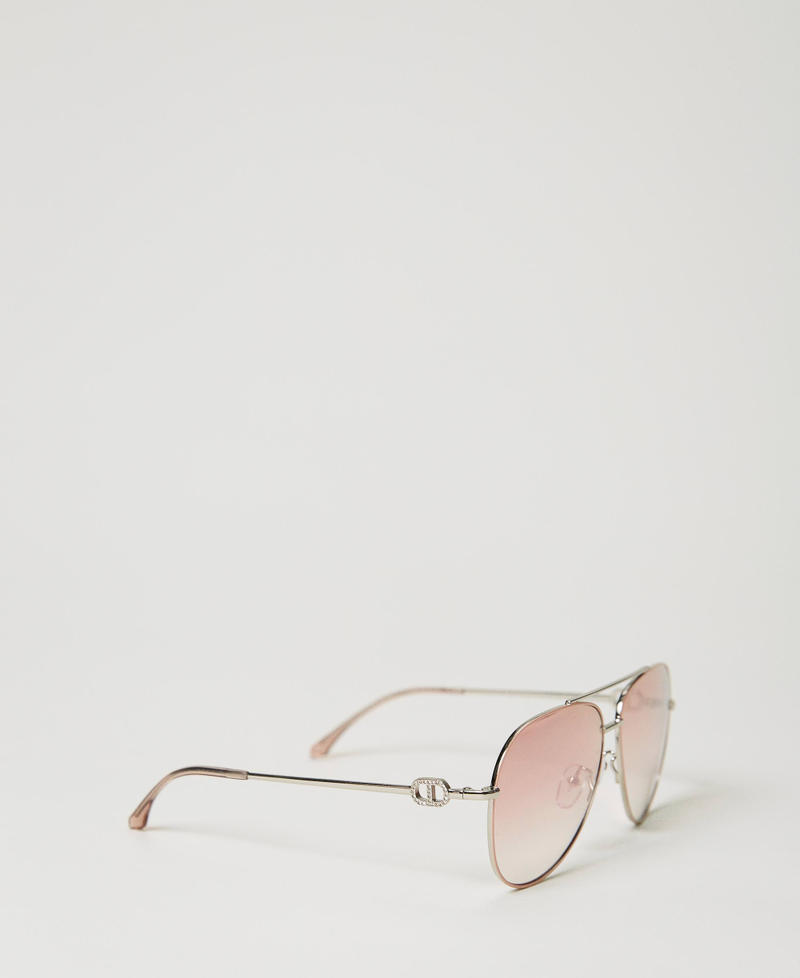 Aviator sunglasses with rhinestones