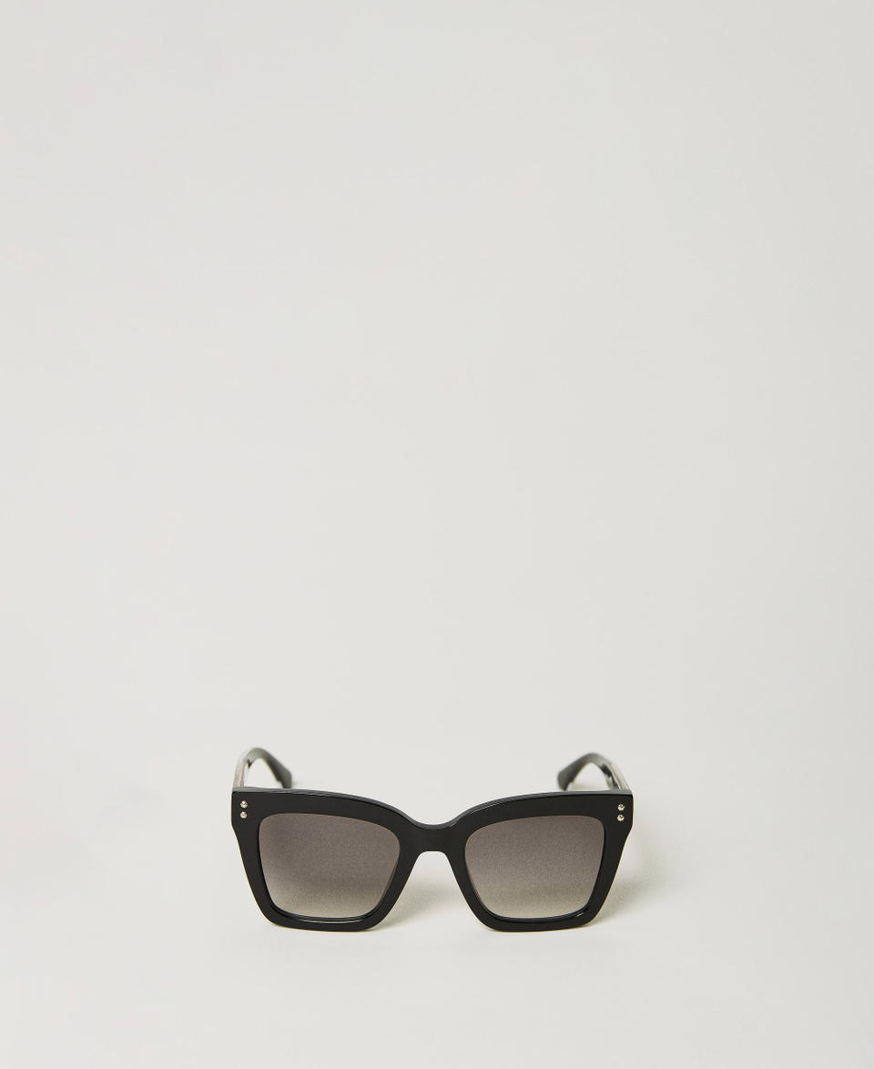 Twin Set Occhiali da sole squadrati con borchiette