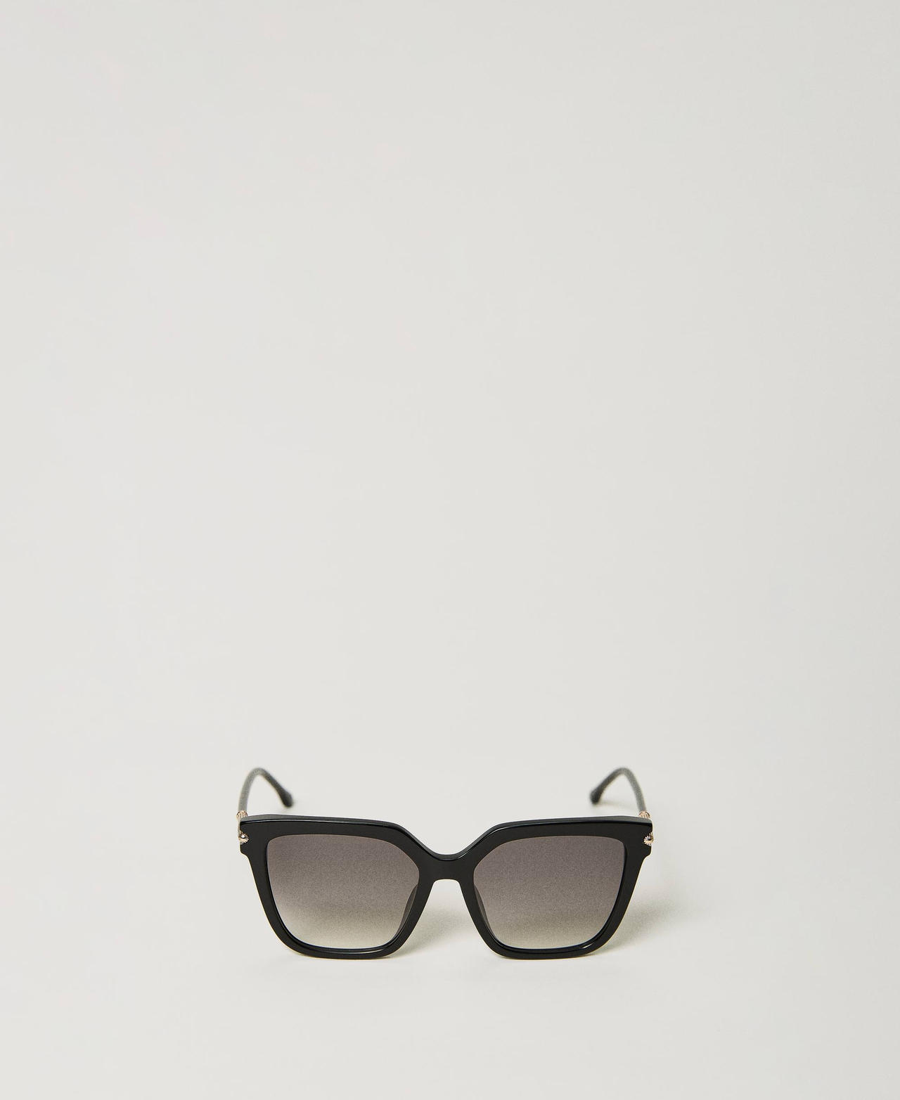 Lunettes de soleil géométriques avec logo