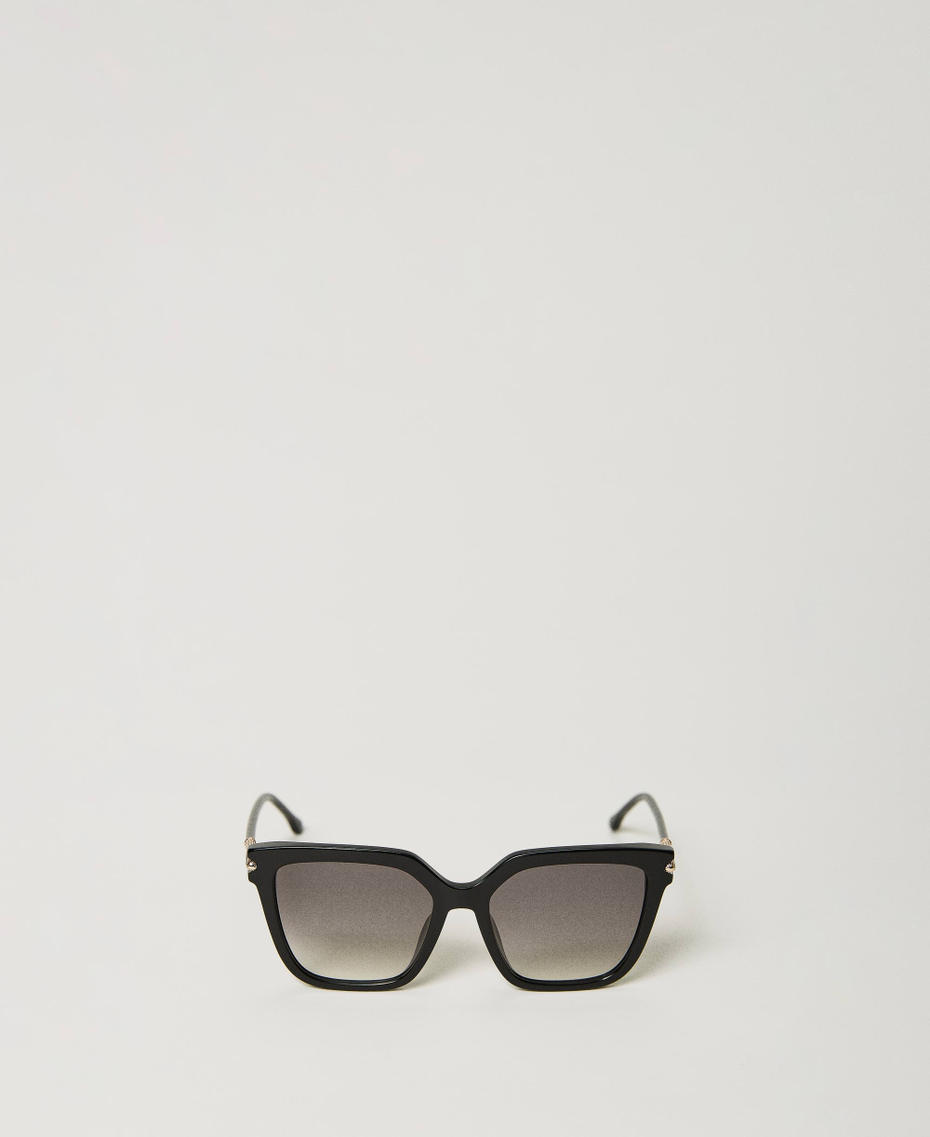 Lunettes de soleil géométriques avec logo