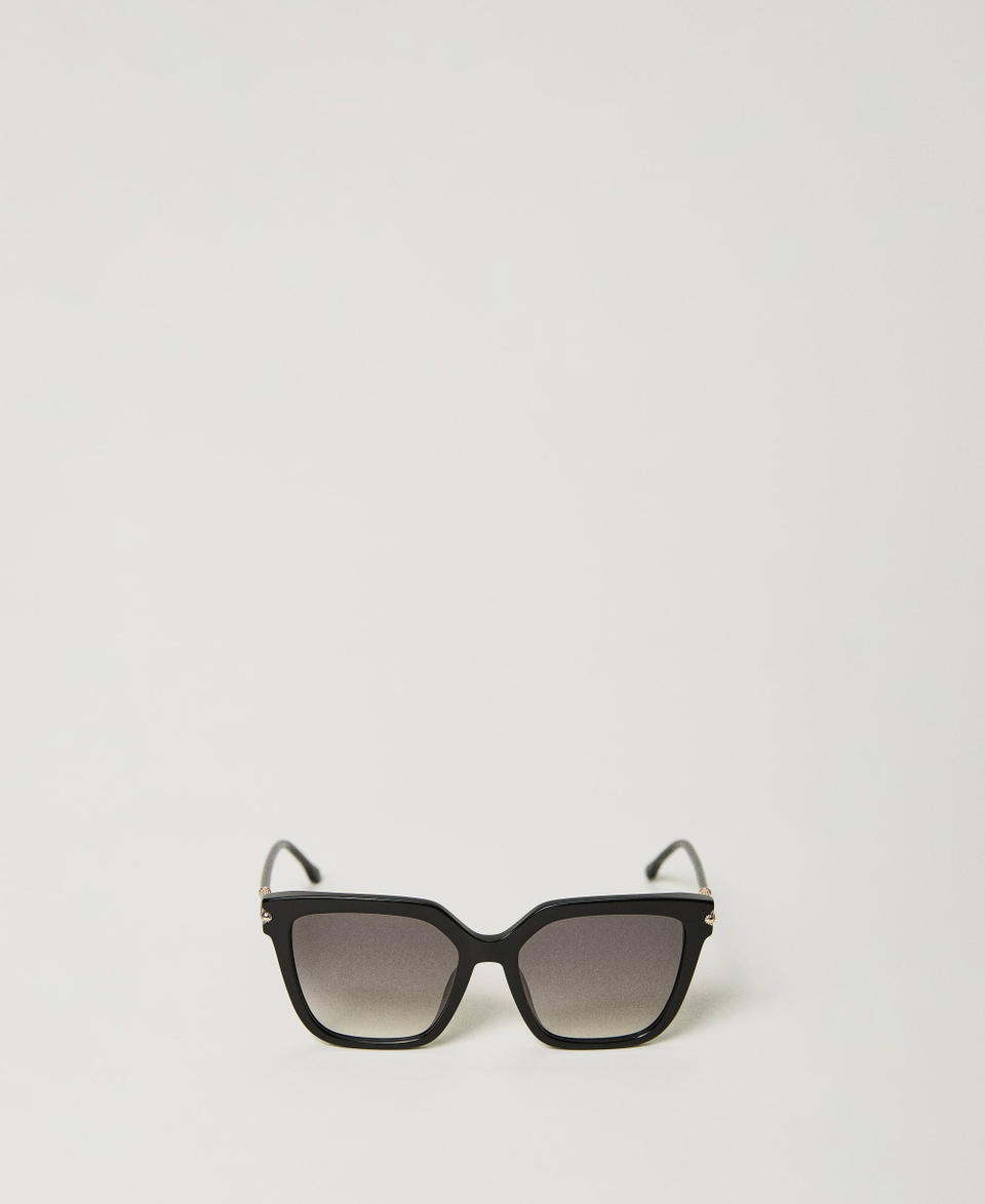 Twin Set Occhiali da sole geometrici con logo