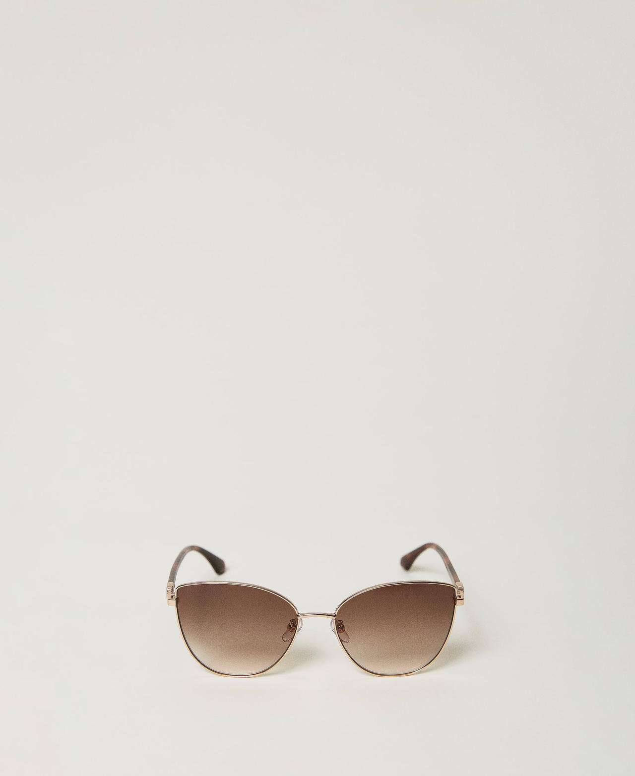 Steel cat eye sunglasses Woman Gold TWINSET Milano
