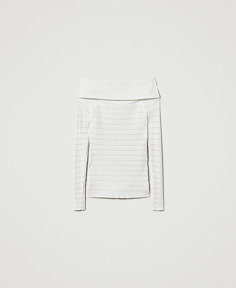 Figurbetonter Off-Shoulder-Pullover