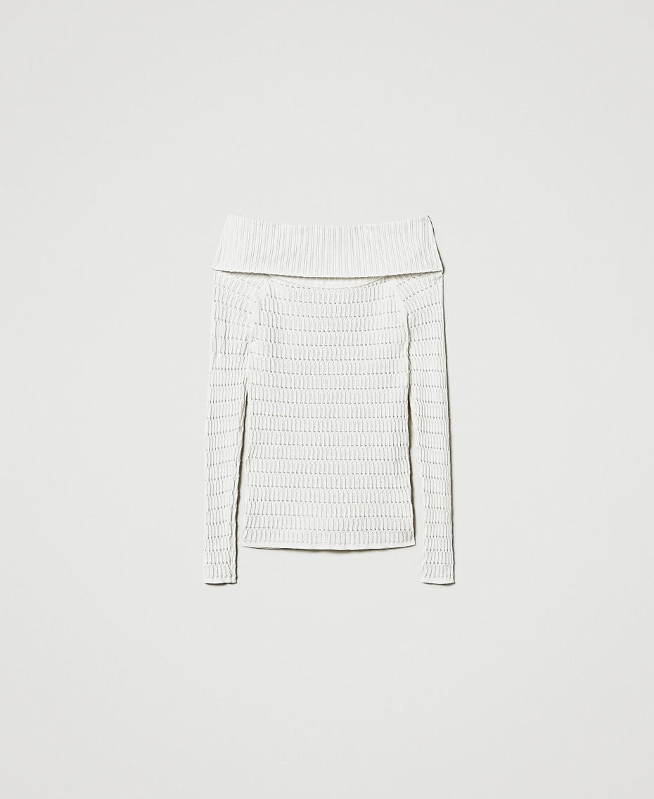 Figurbetonter Off-Shoulder-Pullover