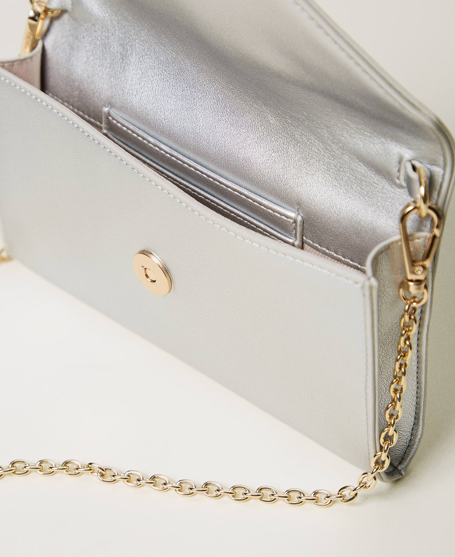 Mini clutch with strap Silver Woman 251TH7020_00995_04