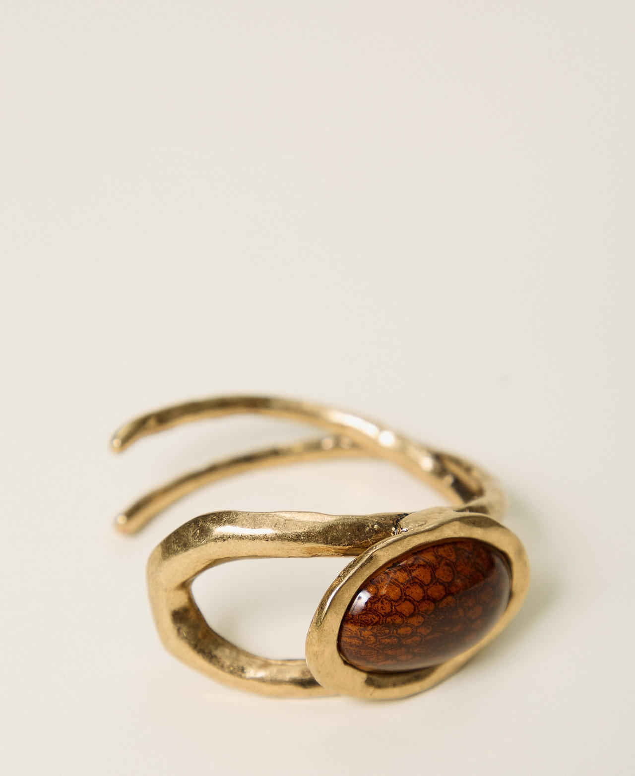 Bracciale con cabochon animalier Oro "Ottone invecchiato Ramato" Donna 262TO5352_04758_02