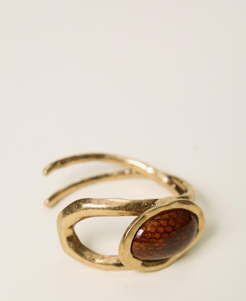 Bracciale con cabochon animalier Oro "Ottone invecchiato Ramato" Donna 262TO5352_04758_02
