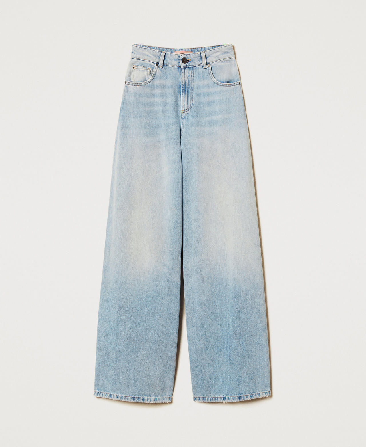 Wide-leg jeans with five pockets Light Denim Woman 251TT2260_03498_0S