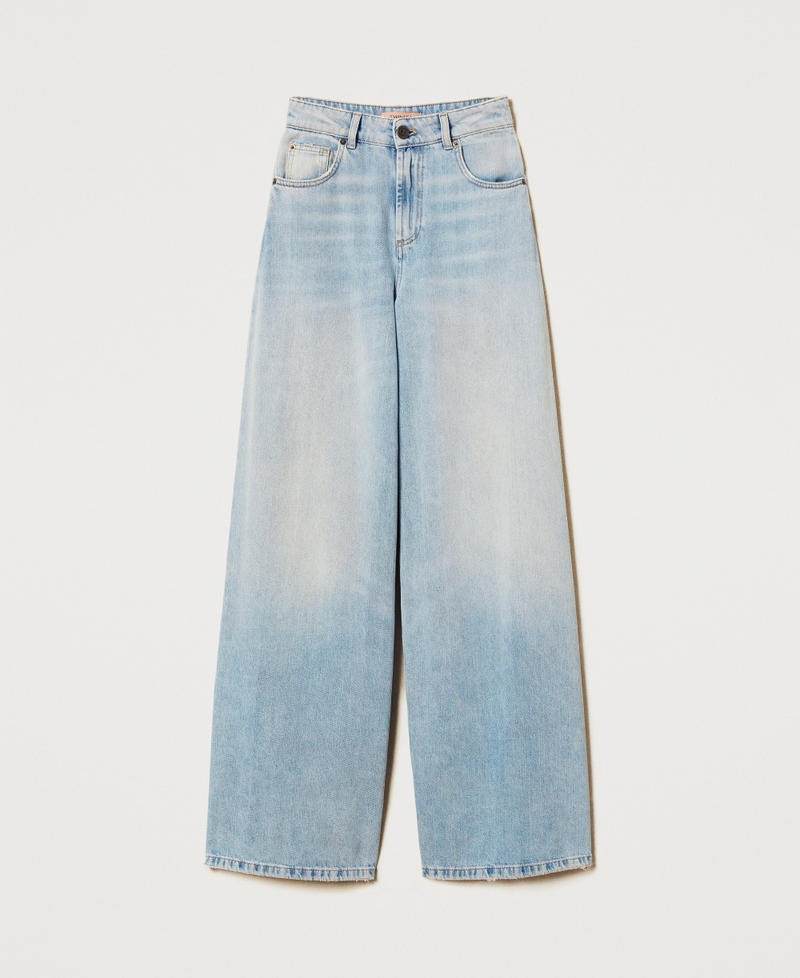Wide-leg jeans with five pockets Light Denim Woman 251TT2260_03498_S0