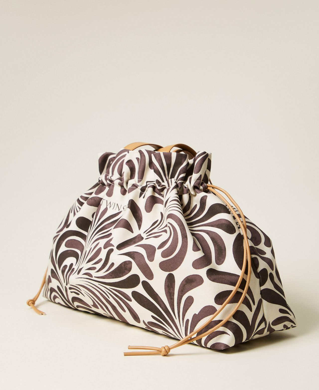 Shopper aus Canvas Print Botanical Coffee Choc/Off White Frau 261LM8AEE_13467_02