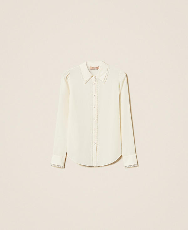 Crêpe de Chine silk blend shirt