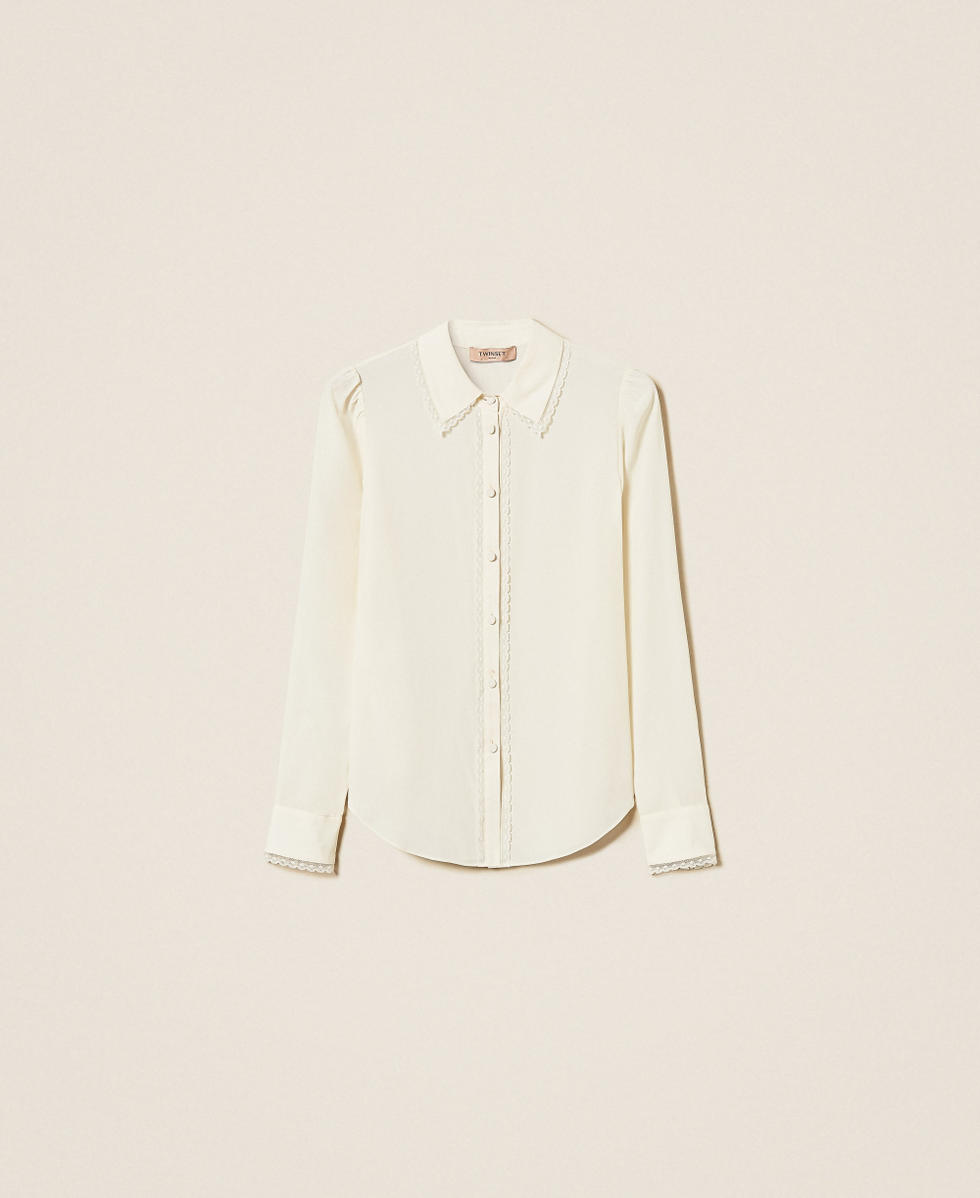 Crêpe de Chine silk blend shirt