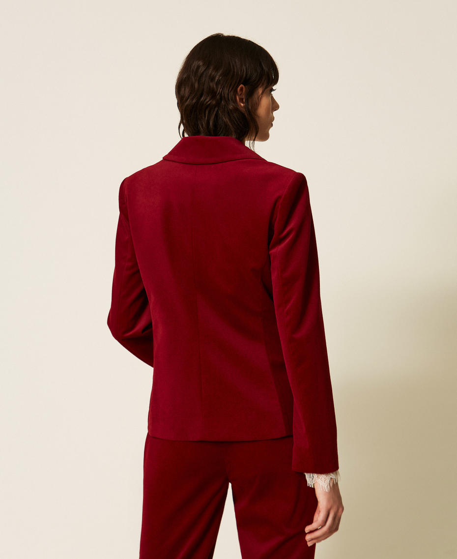 Velvet blazer "Rhubarb" Red Woman 262AP2270_13643_03