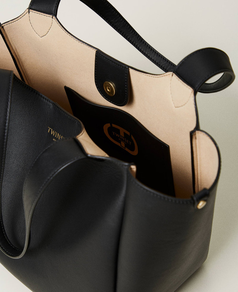 Borsa shopper ‘Forever’ in pelle Nero Donna 251TB7470_00006_04