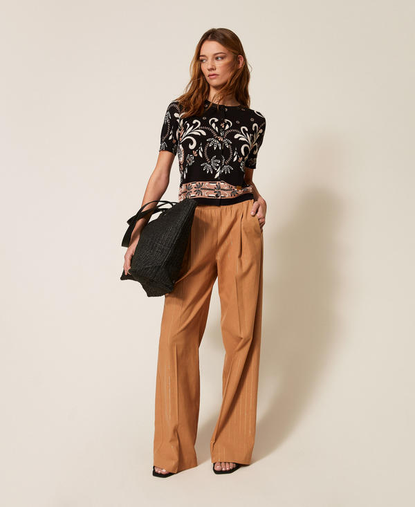 Cardigan mit Foulardprint