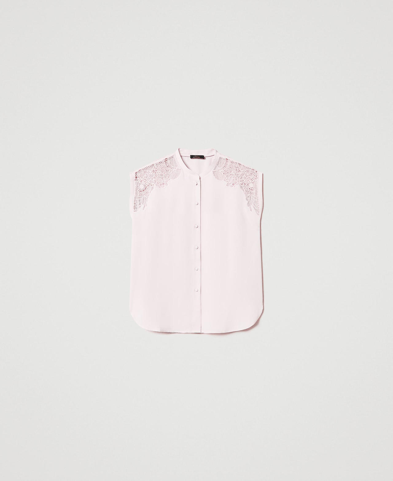 Camicia in twill con ricamo Rosa Tender Pink Donna 251AP2421_00619_0S