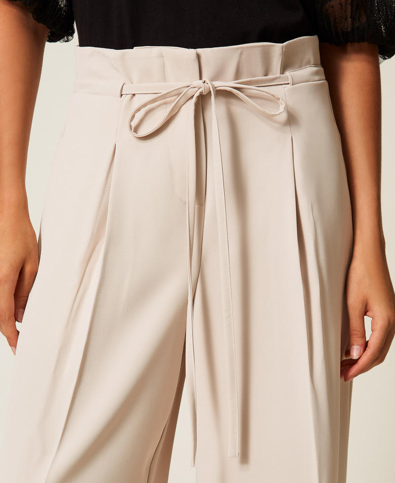 Palazzo trousers with drawstring Plaster Beige Woman 252TF2011_12879_05