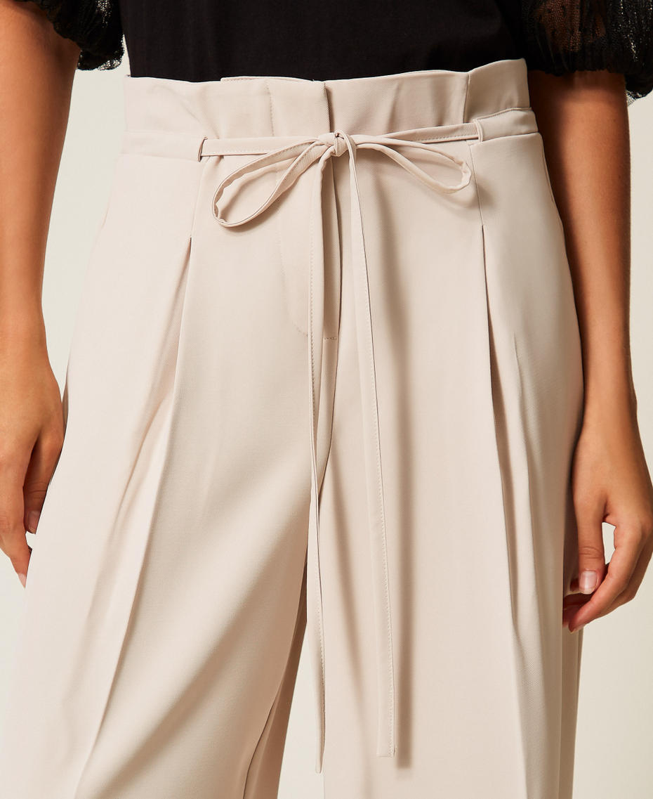 Palazzo trousers with drawstring Plaster Beige Woman 252TF2011_12879_05