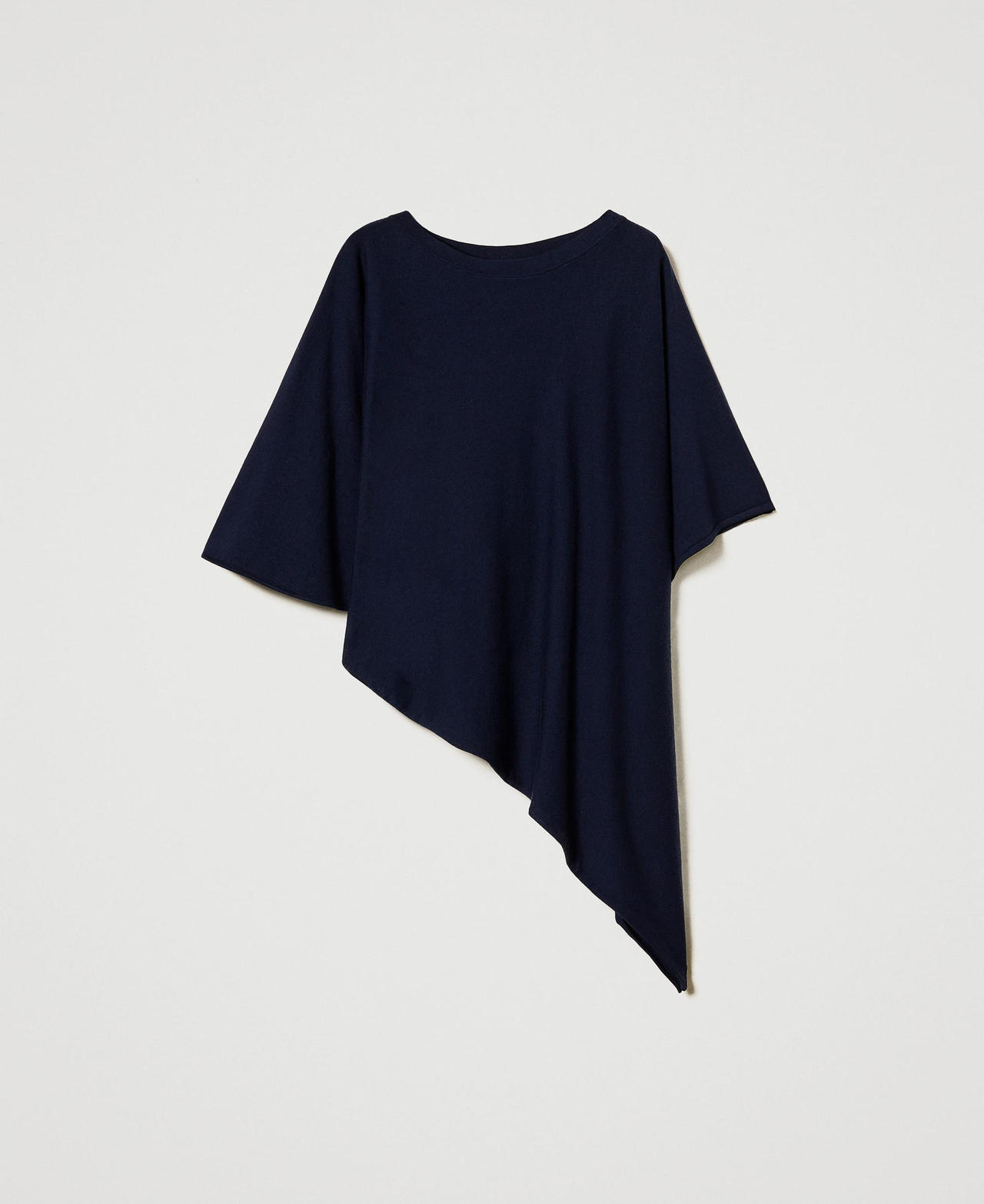 Scee by twin set Poncho asimmetrico in maglia