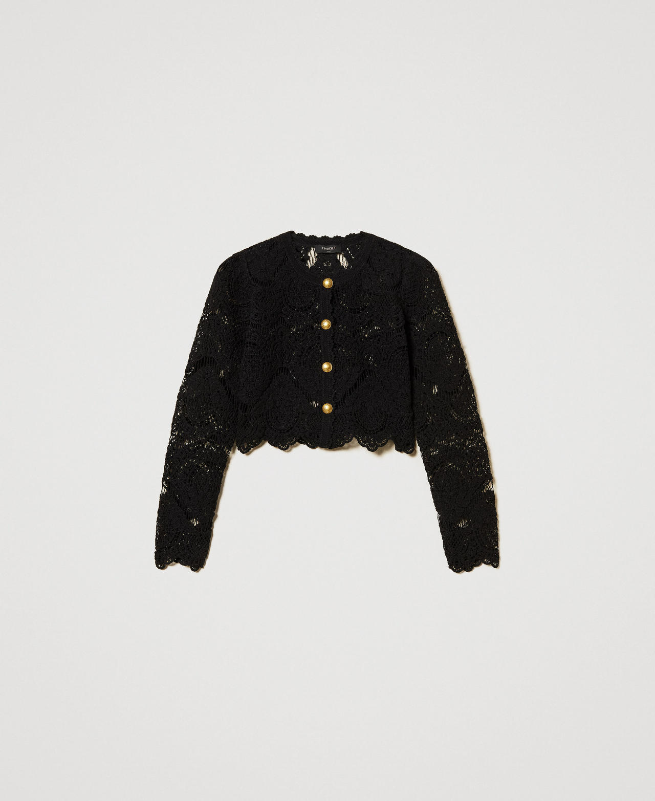 Crochet jacket Black Woman 251TS3090_00006_0S