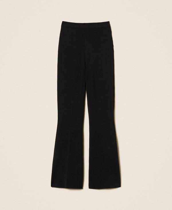 Pantalon évasé en maille