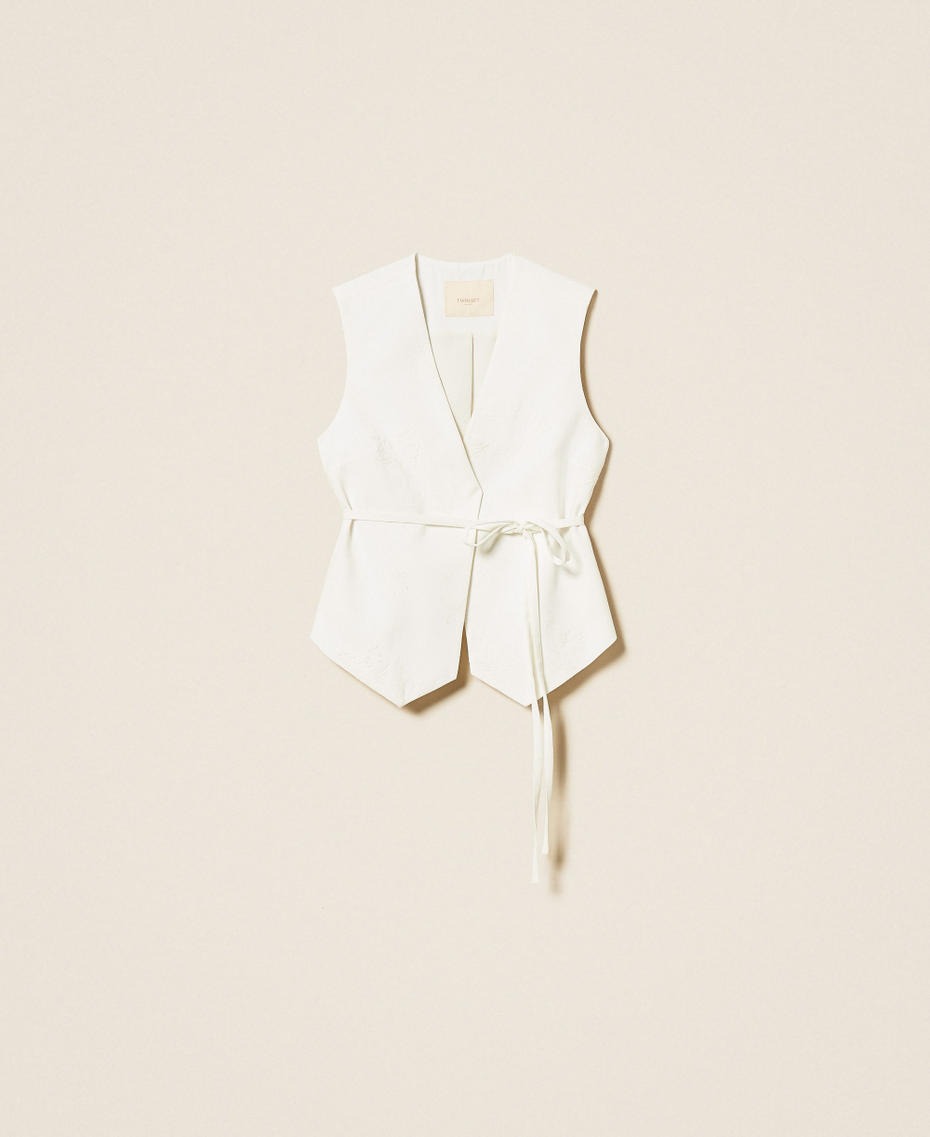 Chaleco bordado con cintur&oacute;n Lirio Mujer 261TE2021_00381_S0