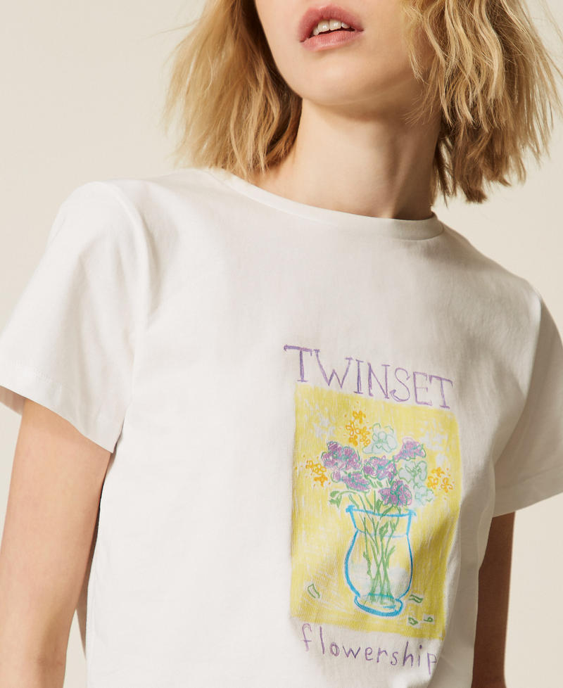 Regular T-shirt with print White Woman 261TP2341_00001_04