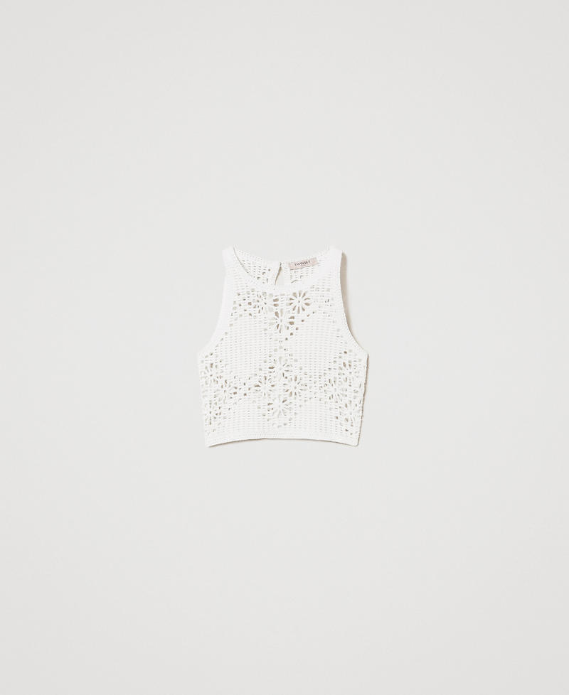 Floral crochet top White Snow Woman 251TT3202_00282_S0