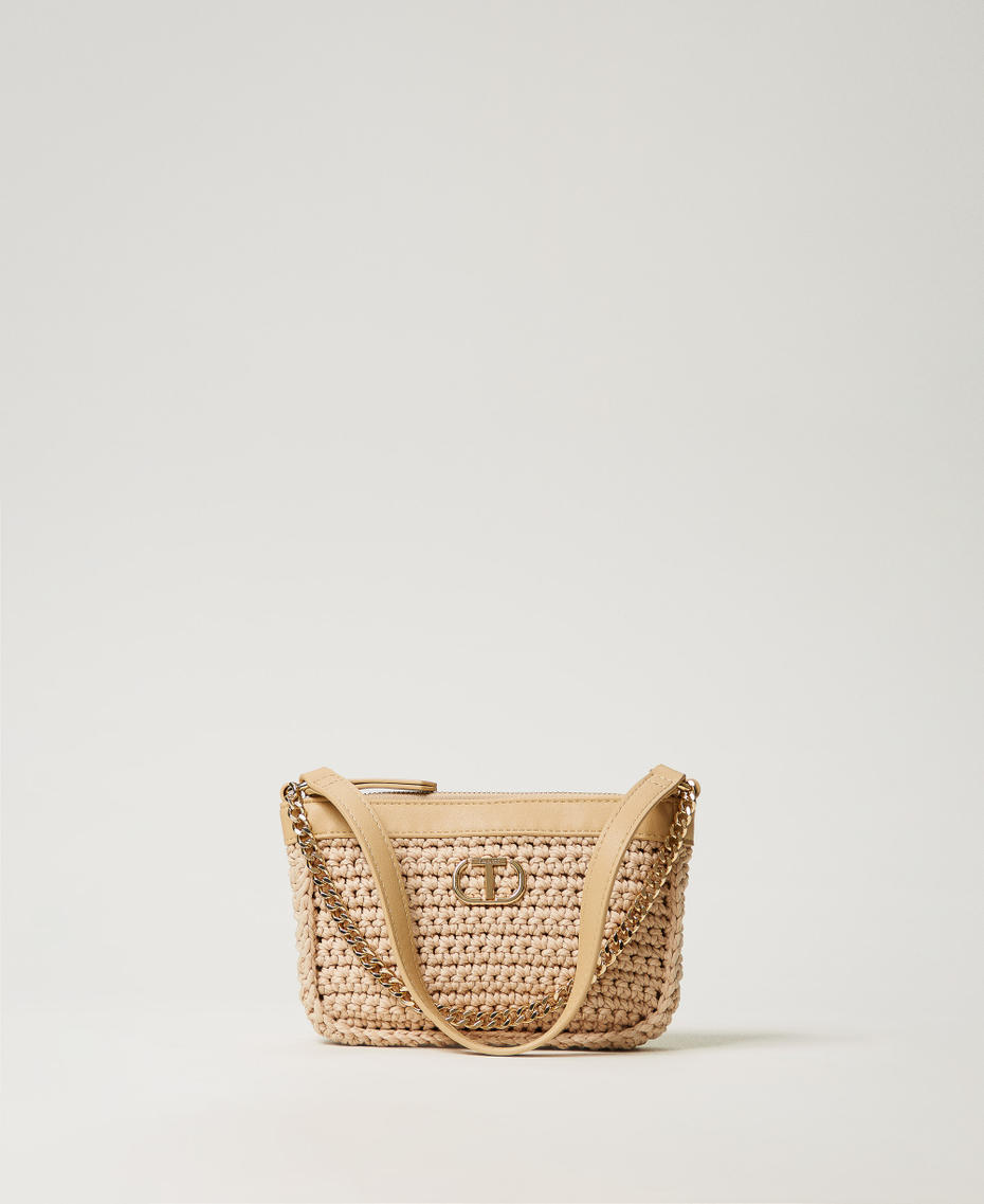 Borsa a tracolla 'Petite' in crochet Bianco Naturale Donna 251TD8113_00497_01