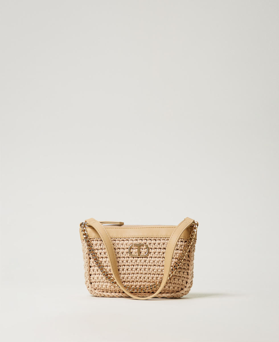 Borsa a tracolla 'Petite' in crochet Bianco Naturale Donna 251TD8113_00497_01