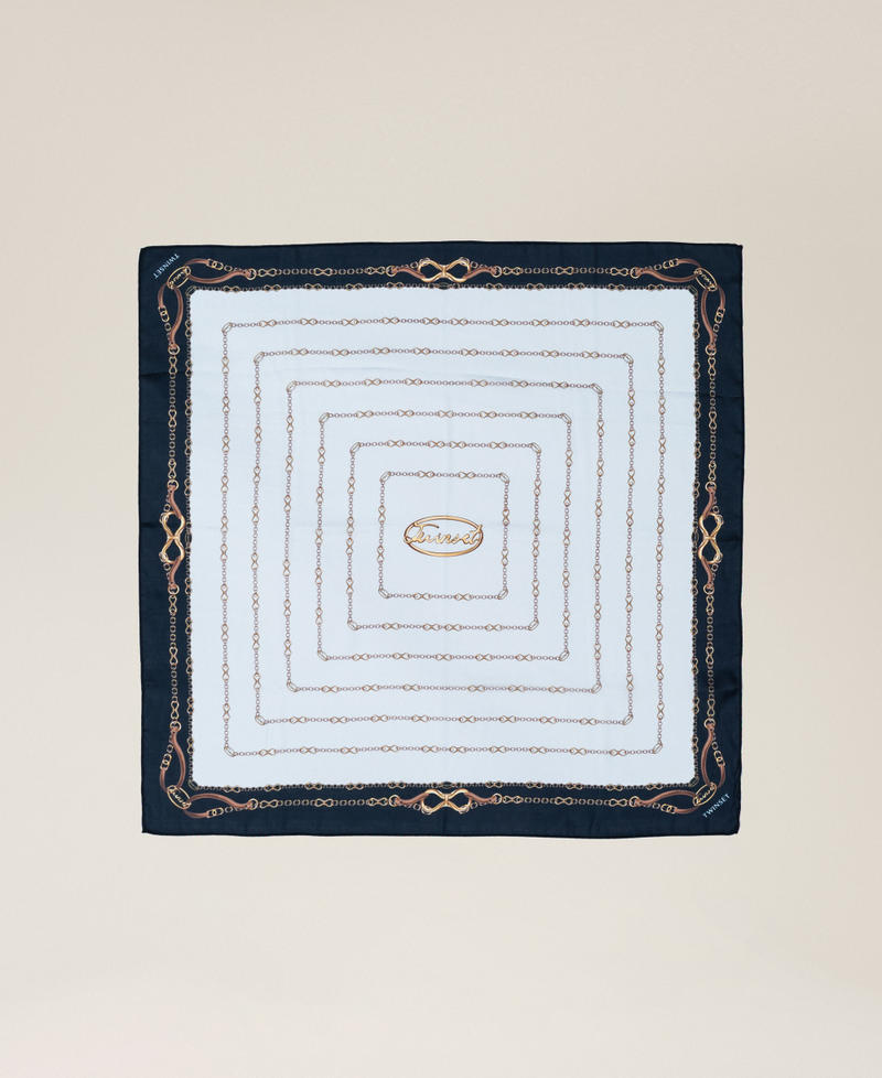 Foulard con stampa catena Stampa Chains Blue Jasmine Donna 261TA4400_13278_05