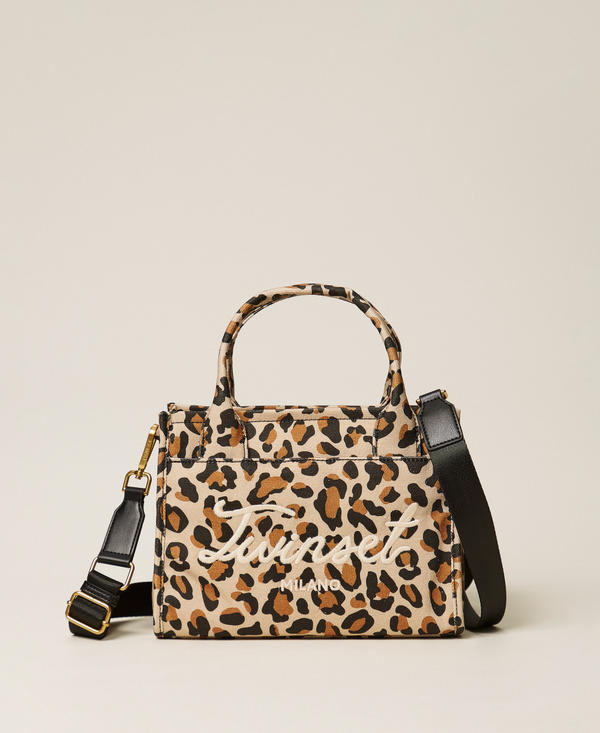 Torba shopper z pł&oacute;tna animalier