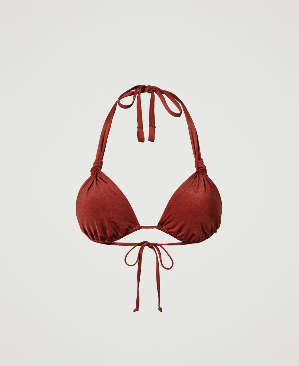 Ruched triangle bikini top Canyon Land Woman 251LBMC22_12130_S0