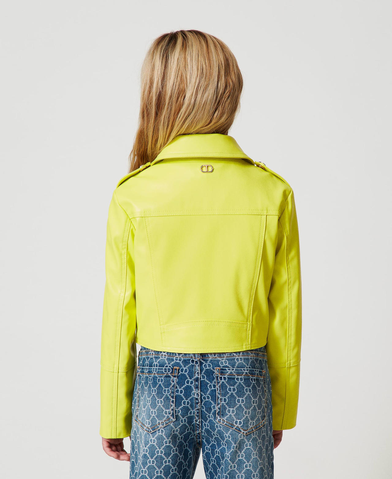 Faux leather biker jacket Yellow Plum Girl 251GJ2561_12124_03