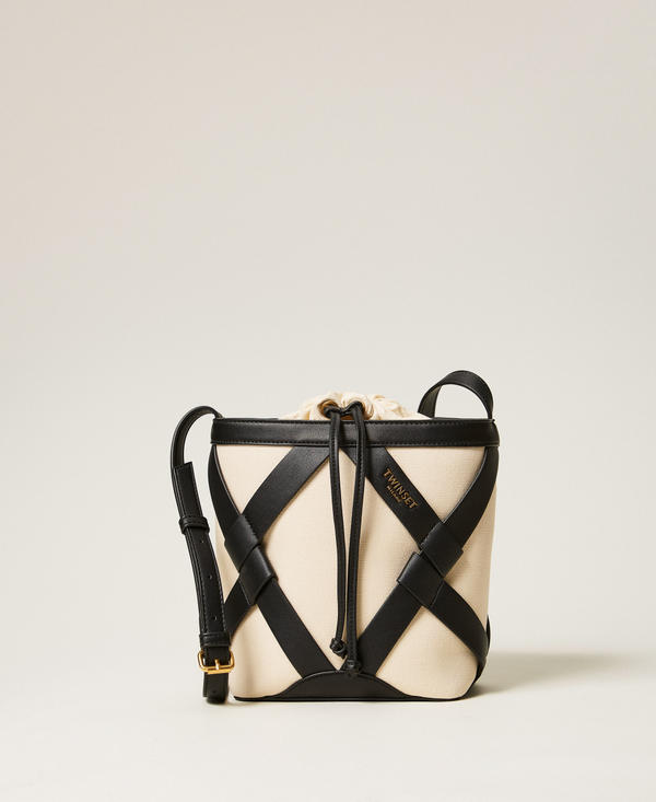 Canvas bucket bag